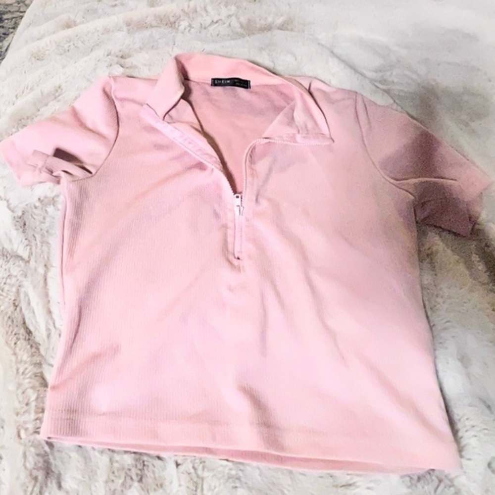 Pink SHEIN crop top